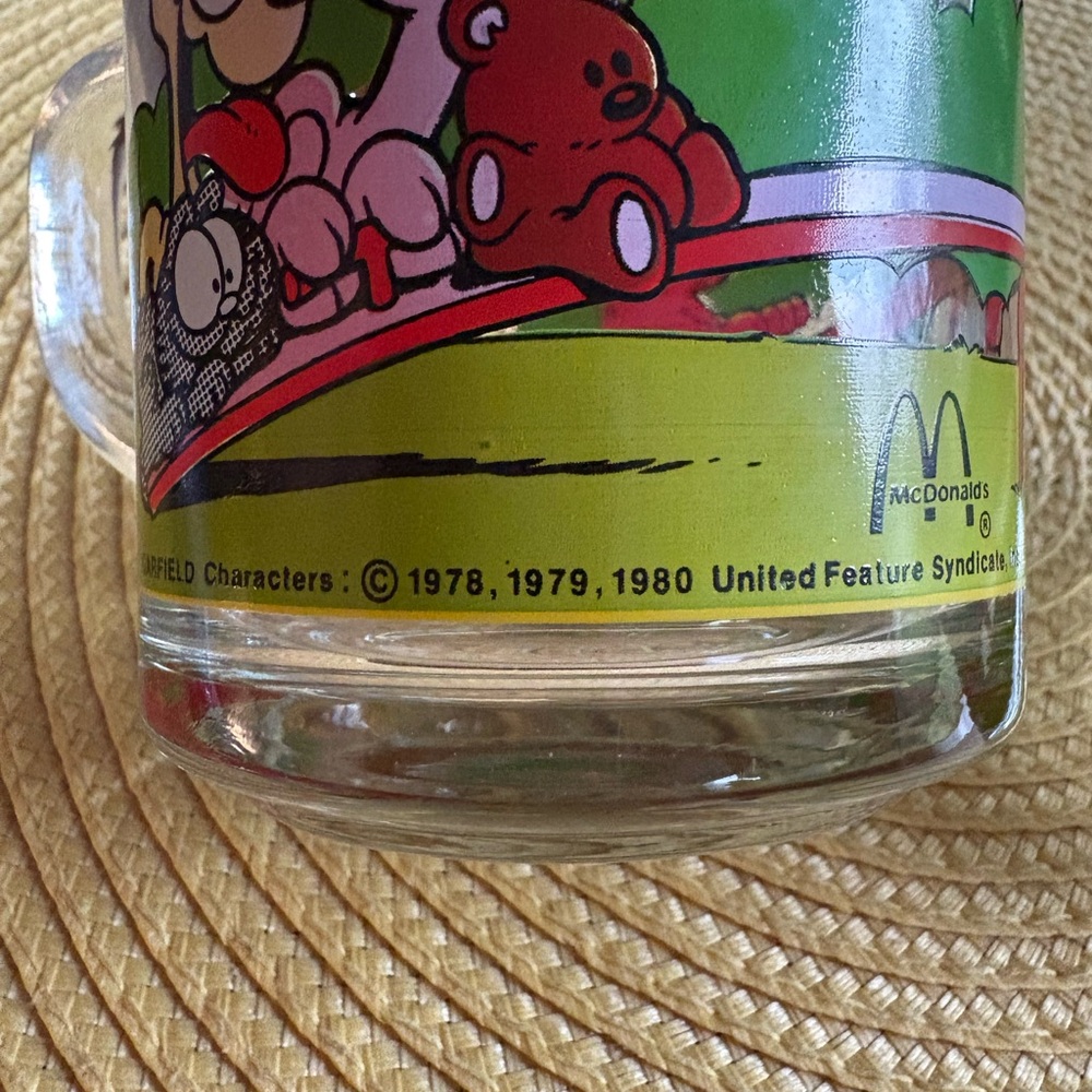Garfield Comic Glass Mug Set - Vintage 80’s - Picture 5 of 5